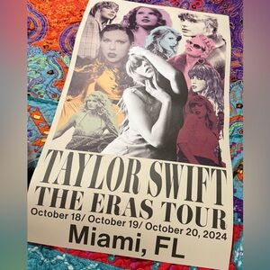 Taylor Swift The Eras Tour Poster Miami